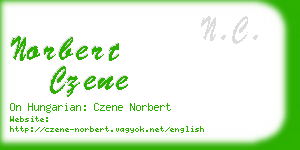 norbert czene business card